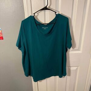 Ava & Viv teal green short sleeve top size 2X